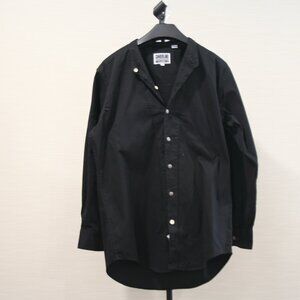 Cumberland Outfitters mens black long-sleeve button-up shirt